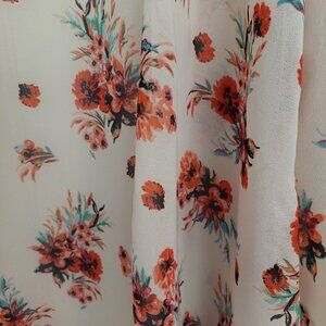 White kimono with floral detailing